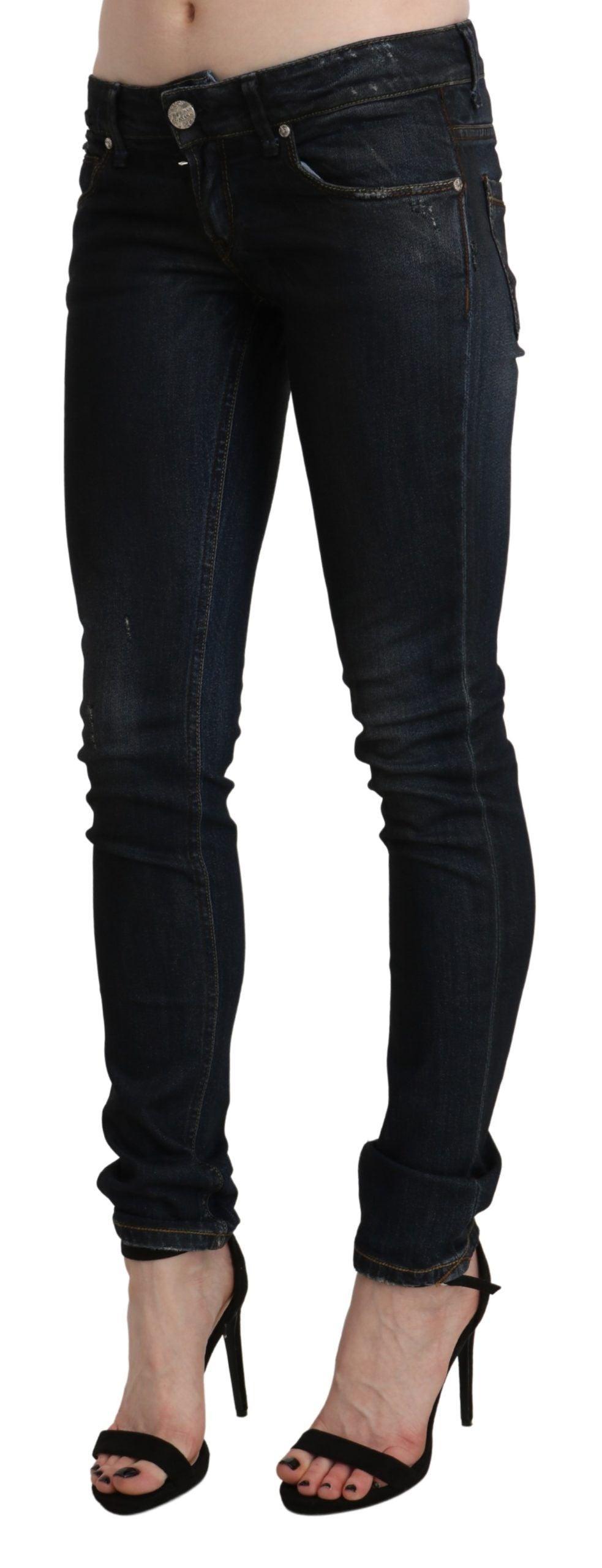 Acht Chic Low Waist Skinny Black Jeans - PER.FASHION