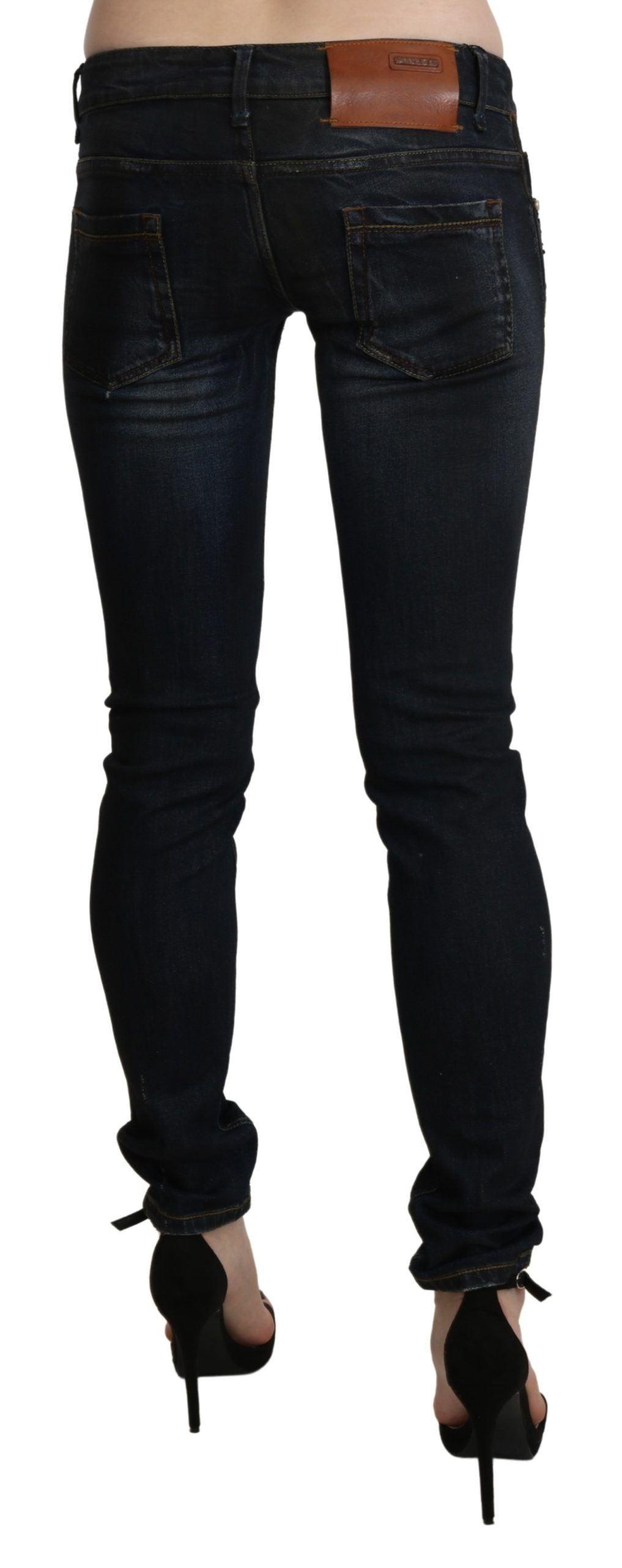 Acht Chic Low Waist Skinny Black Jeans - PER.FASHION