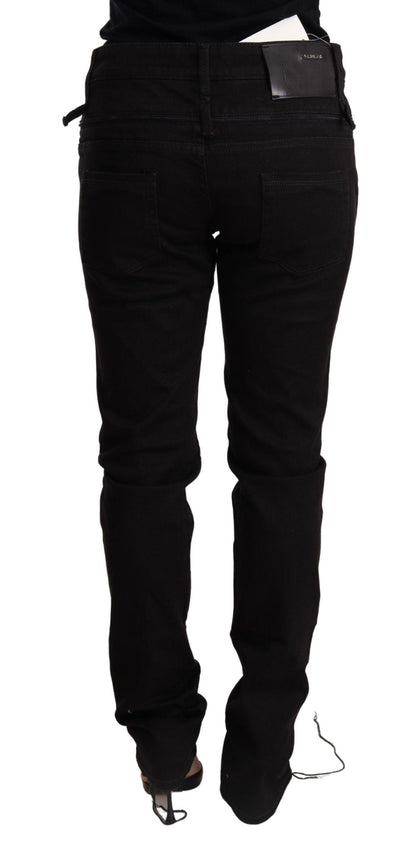 Acht Chic Low Waist Skinny Black Denim - PER.FASHION