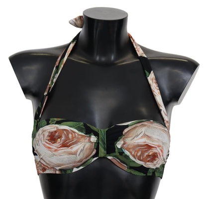 Dolce & Gabbana Floral Elegance Elastic Bikini Top - PER.FASHION