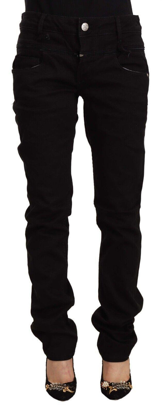 Acht Chic Black Low Waist Skinny Jeans - PER.FASHION