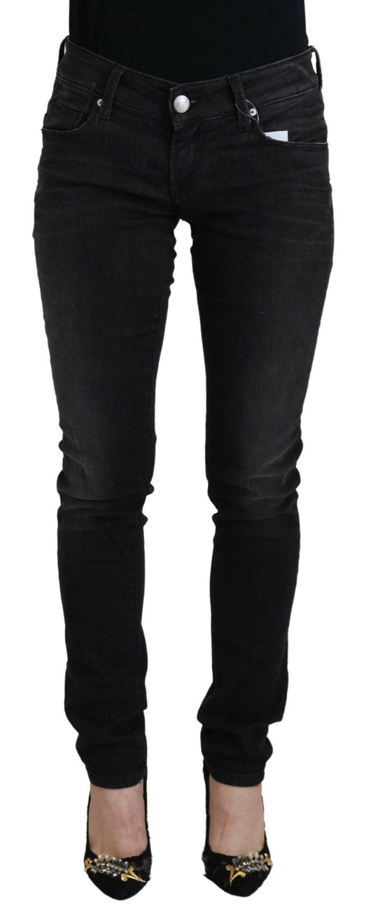 Acht Chic Black Low Waist Straight Leg Jeans - PER.FASHION