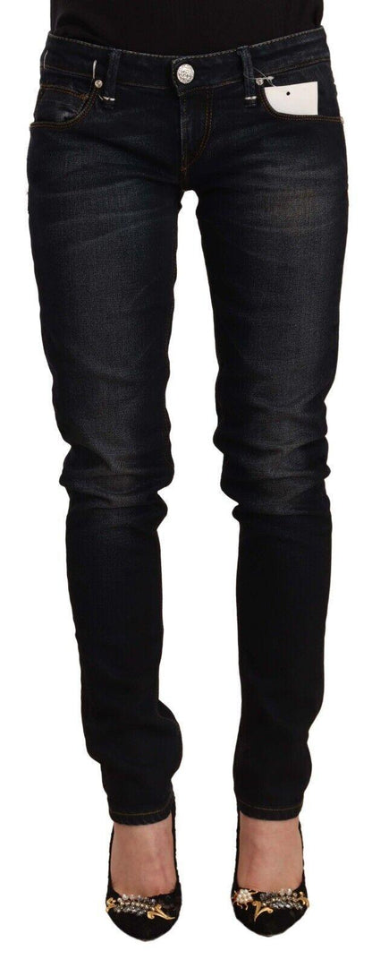 Acht Chic Black Washed Skinny Jeans for Her - PER.FASHION