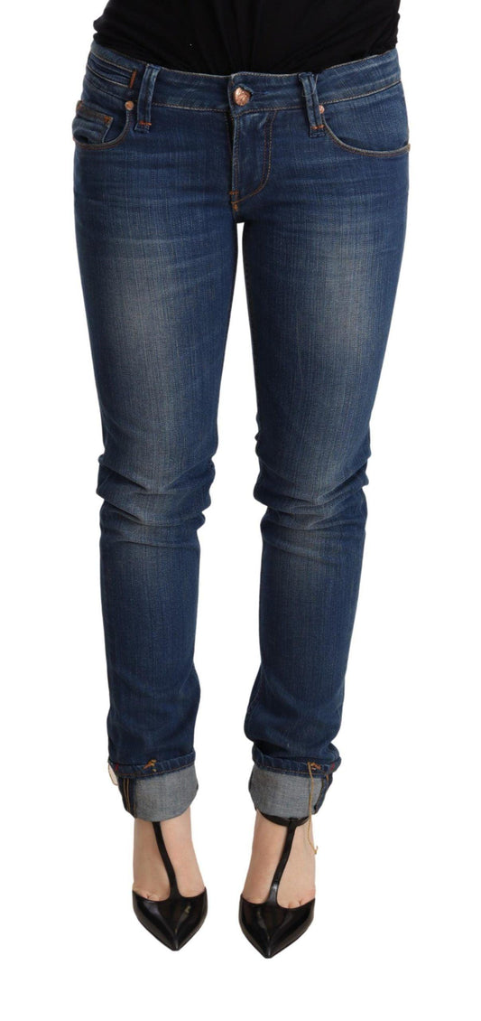 Acht Chic Blue Washed Push-Up Skinny Jeans - PER.FASHION