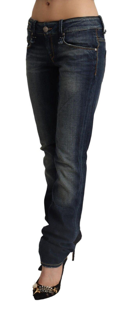 Acht Chic Dark Blue Low Waist Skinny Jeans - PER.FASHION