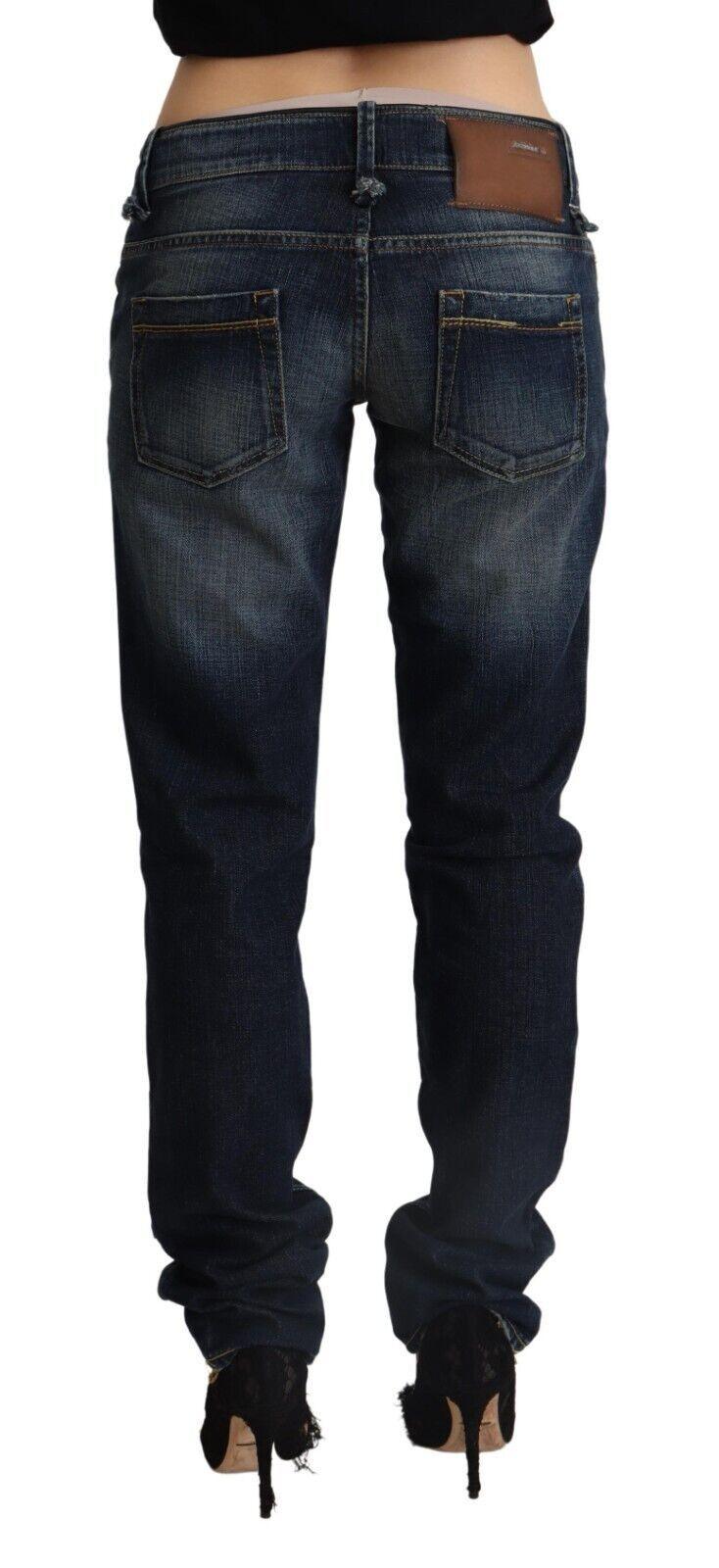 Acht Chic Dark Blue Low Waist Skinny Jeans - PER.FASHION