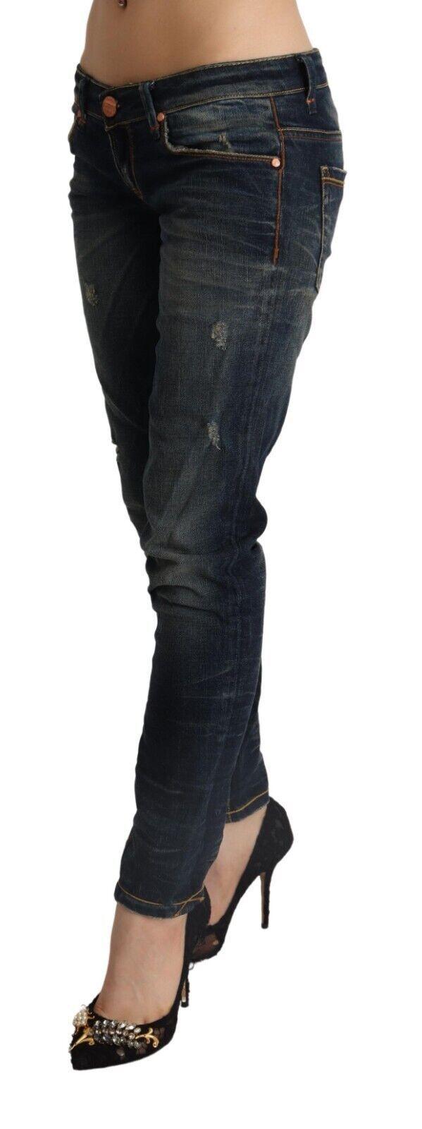 Acht Chic Dark Blue Slim Fit Denim for Style Aficionados - PER.FASHION