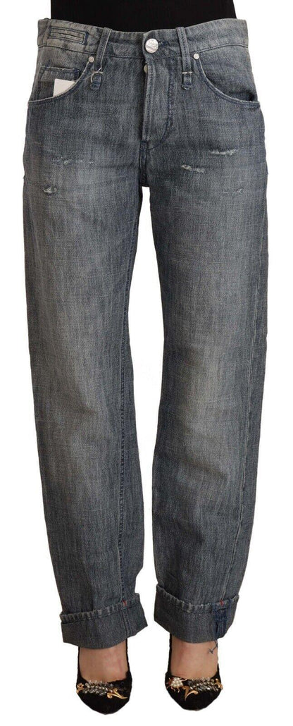 Acht Chic Gray Washed Straight Cut Jeans - PER.FASHION