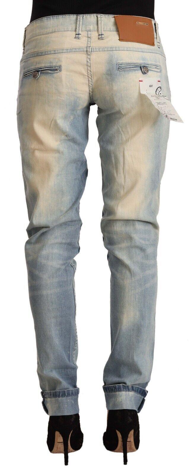 Acht Chic Light Blue Skinny Cotton Jeans - PER.FASHION