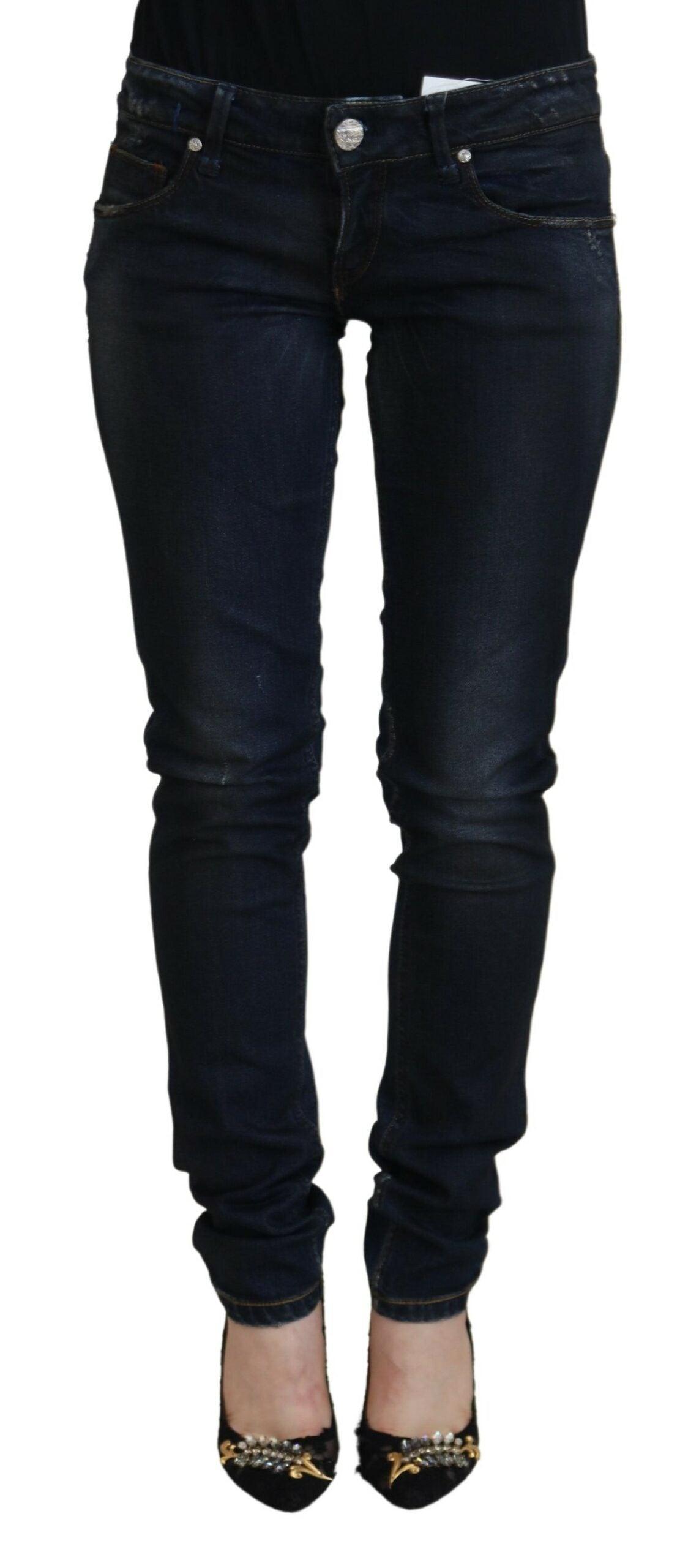 Acht Chic Low Waist Skinny Denim Pants - PER.FASHION