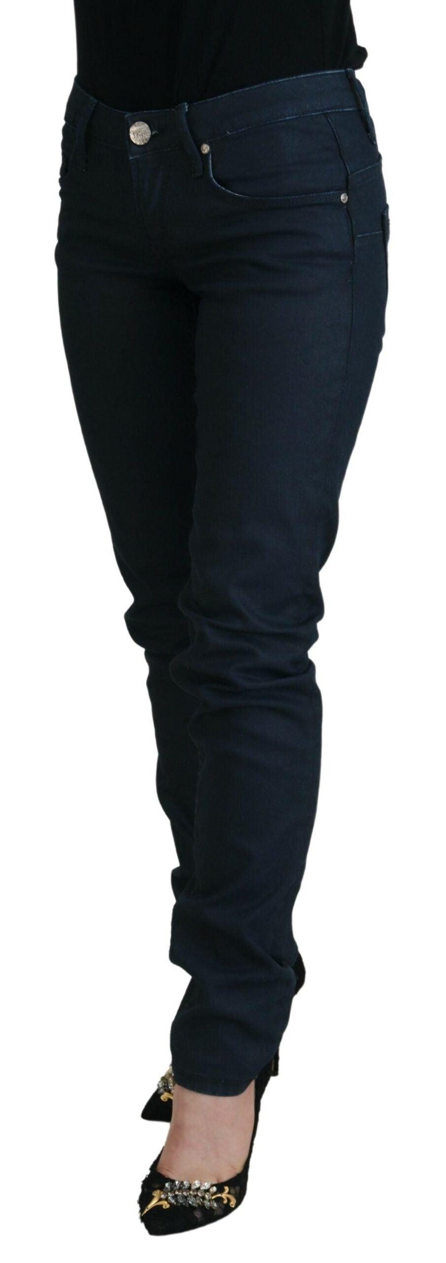 Acht Chic Low Waist Skinny Jeans in Blue - PER.FASHION