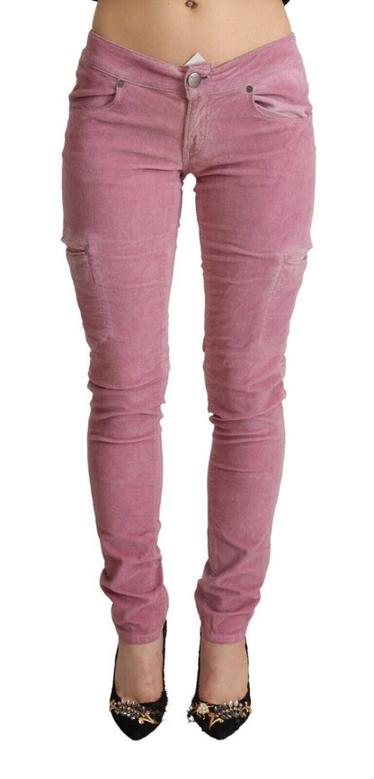 Acht Chic Pink Low Waist Skinny Jeans - PER.FASHION