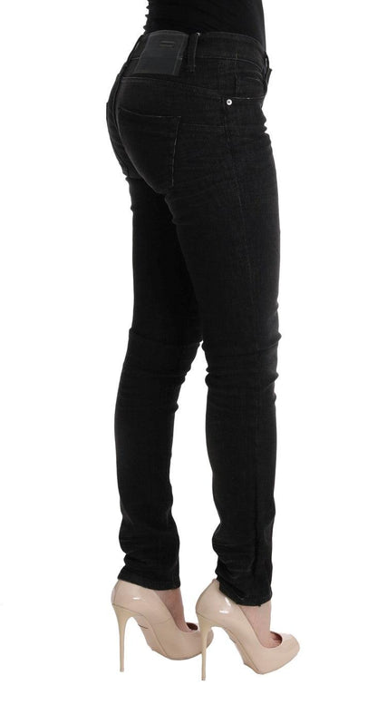 Acht Chic Slim Fit Black Cotton Jeans - PER.FASHION
