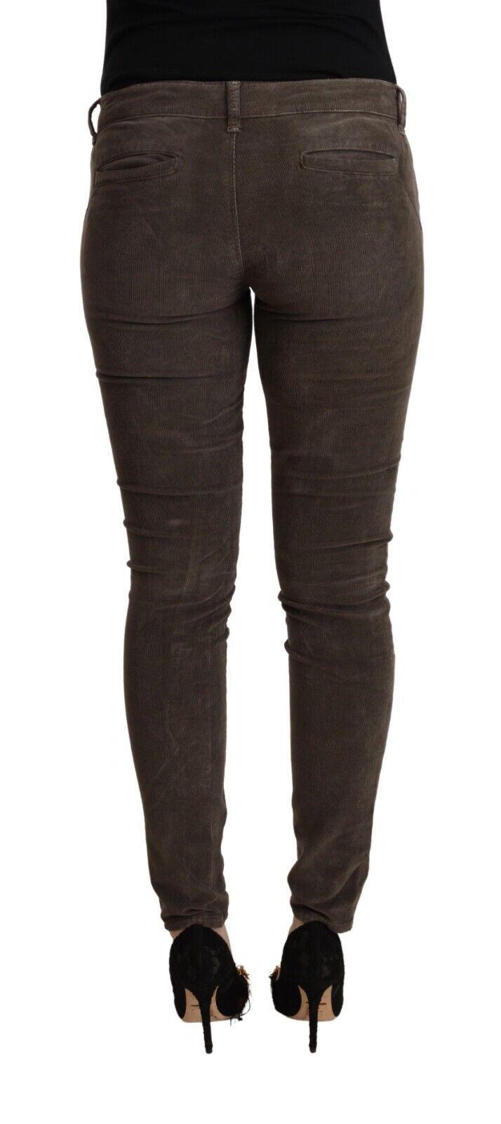 Acht Chic Slim Fit Brown Skinny Jeans - PER.FASHION