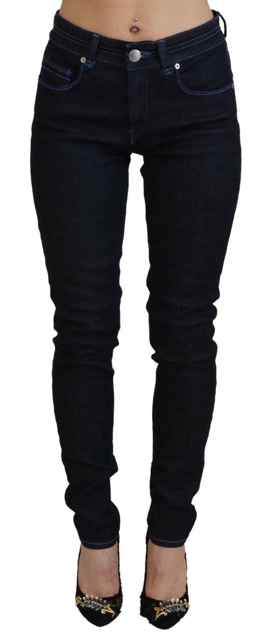 Acht Chic Slim-Fit Cotton Denim in Dark Blue - PER.FASHION