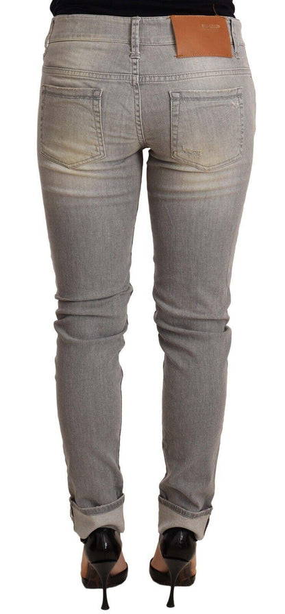 Acht Chic Slim Fit Gray Wash Denim Jeans - PER.FASHION