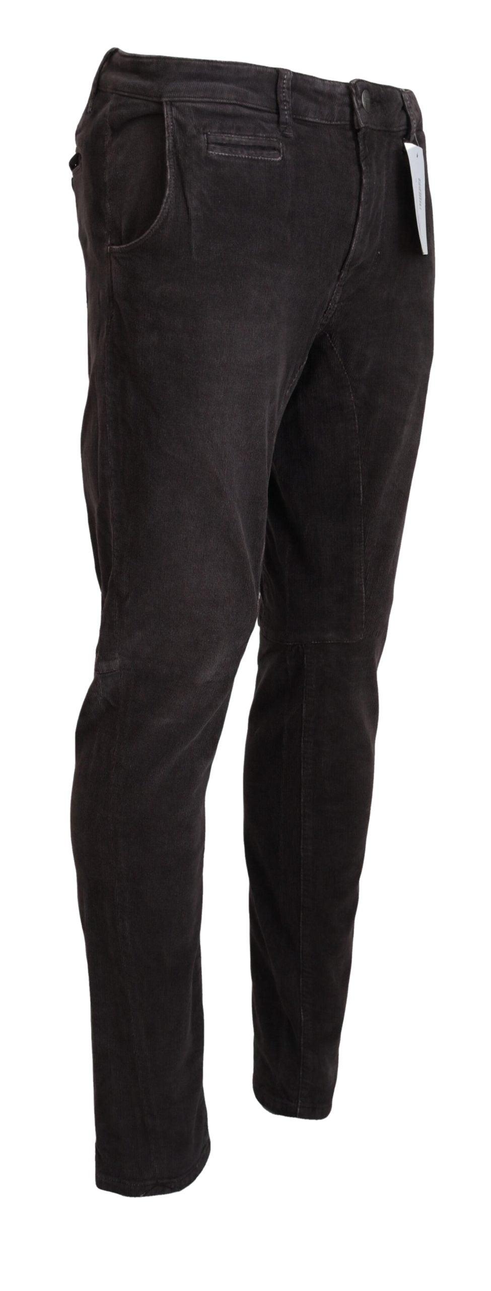 Acht Elegant Corduroy Brown Pants - PER.FASHION