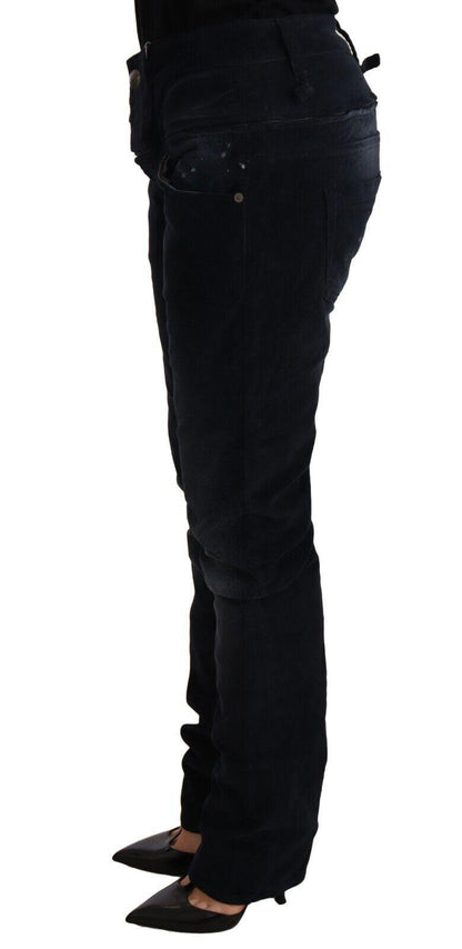 Acht Elegant Dark Blue Slim-Fit Denim - PER.FASHION