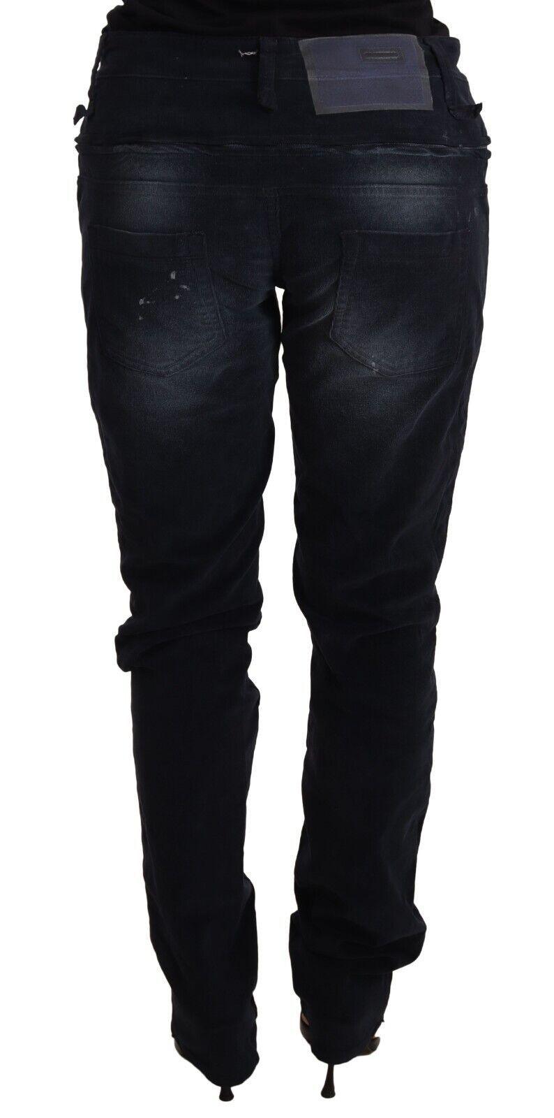 Acht Elegant Dark Blue Slim-Fit Denim - PER.FASHION