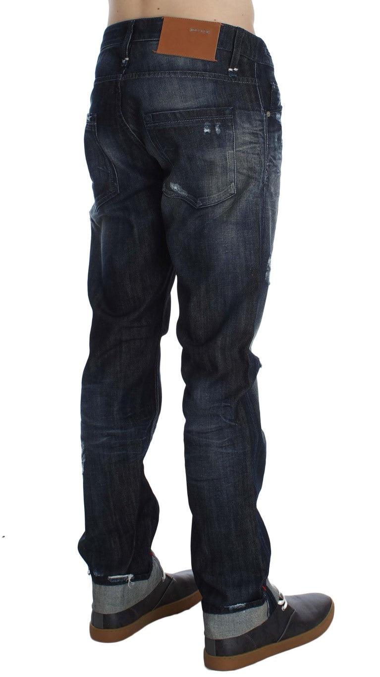 Acht Elegant Regular Straight Fit Blue Jeans - PER.FASHION