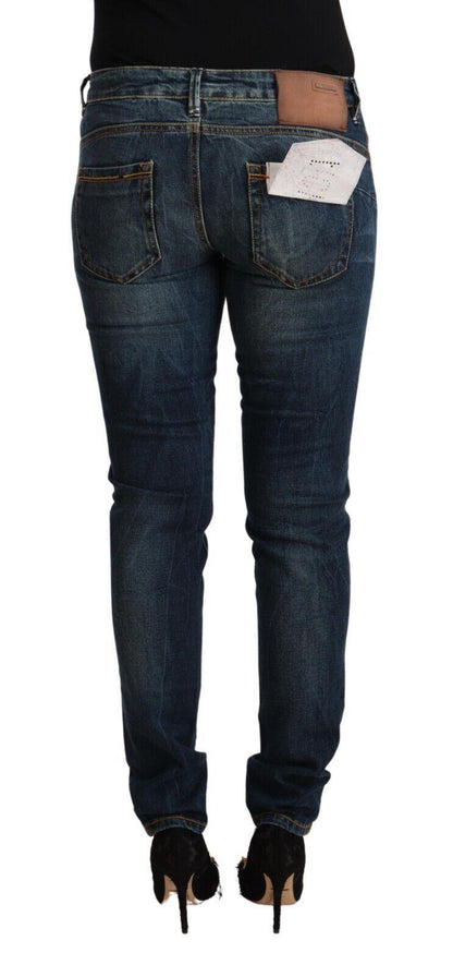 Acht Elegant Slim Fit Low Waist Denim Jeans - PER.FASHION