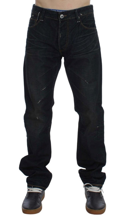 Acht Elegant Straight Fit Dark Blue Jeans - PER.FASHION