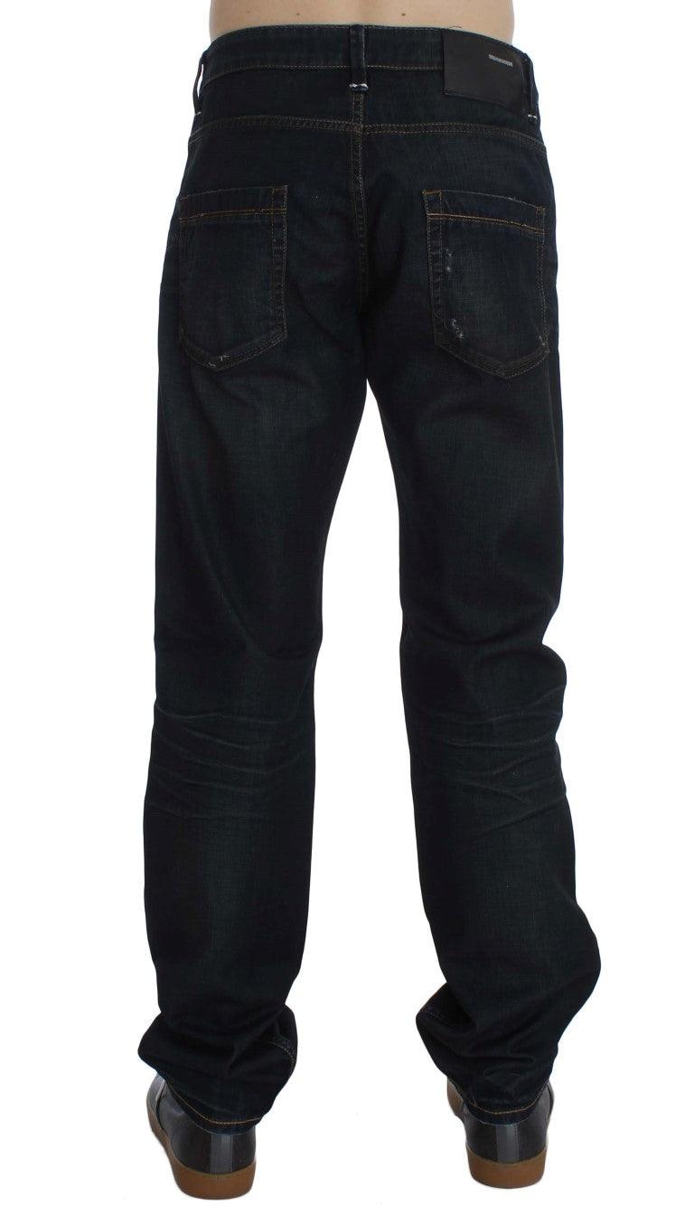 Acht Elegant Straight Fit Dark Blue Jeans - PER.FASHION