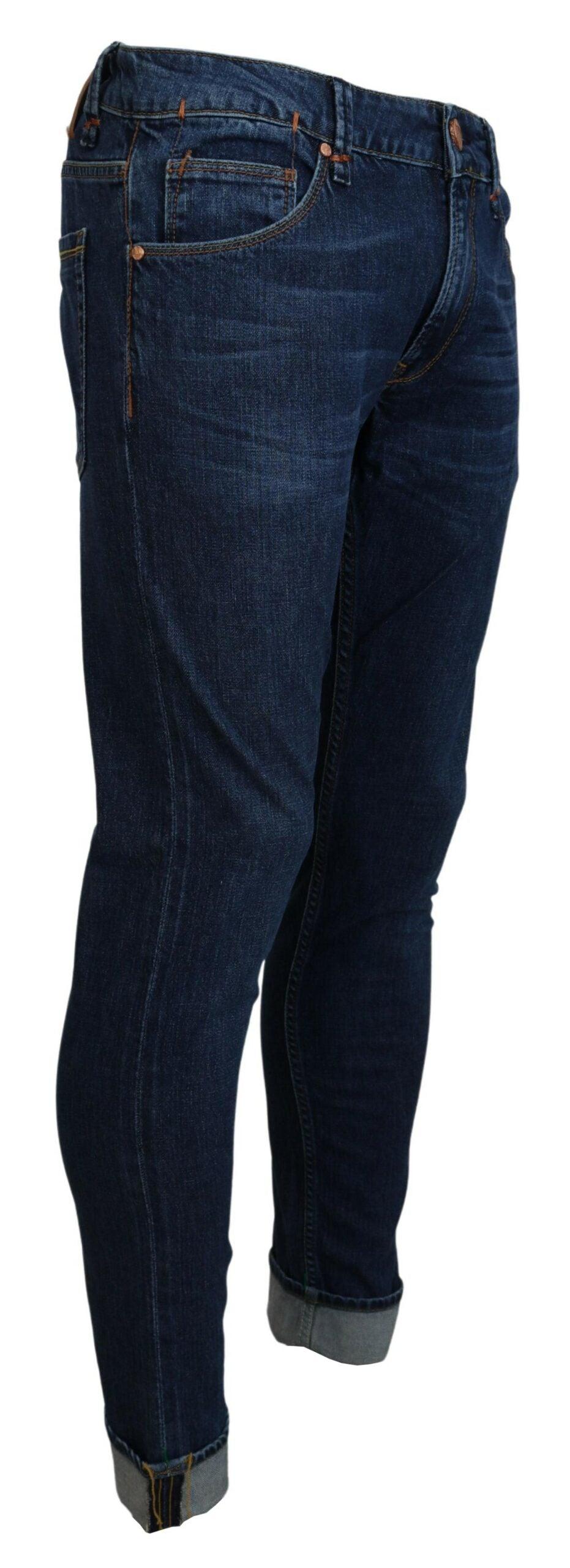 Acht Exquisite Tapered Italian Denim in Blue - PER.FASHION