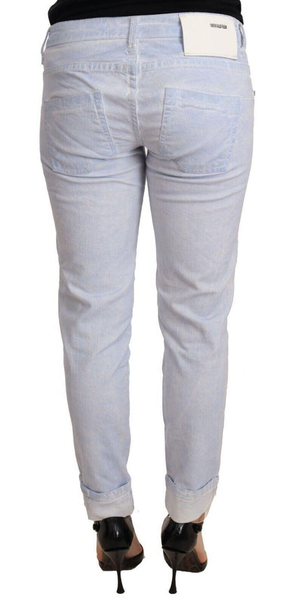 Acht Light Blue Cotton Push Up Denim Jeans - PER.FASHION