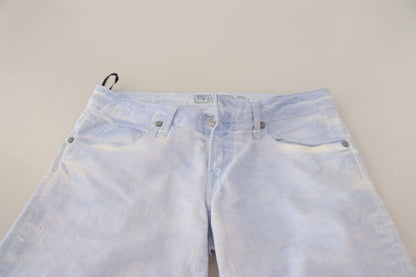 Acht Light Blue Cotton Push Up Denim Jeans - PER.FASHION