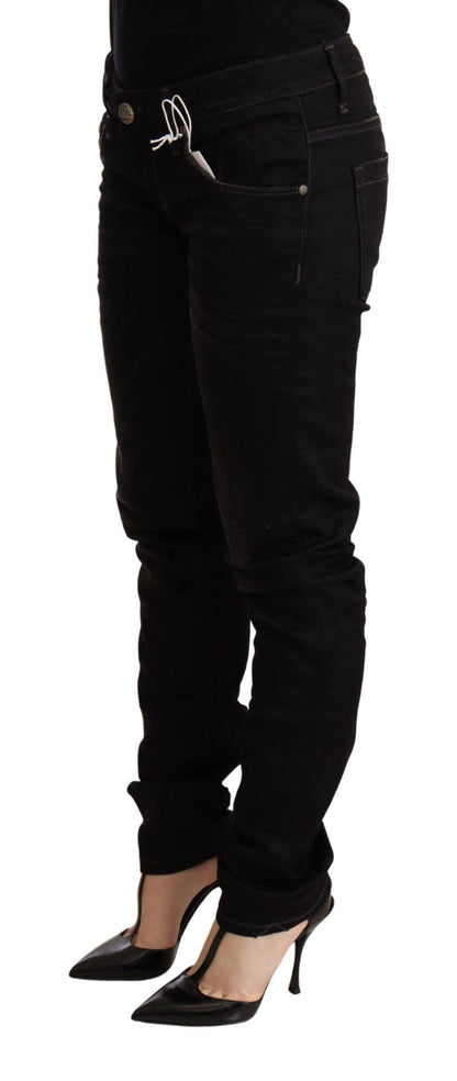 Acht Sleek Black Wash Skinny Jeans - PER.FASHION