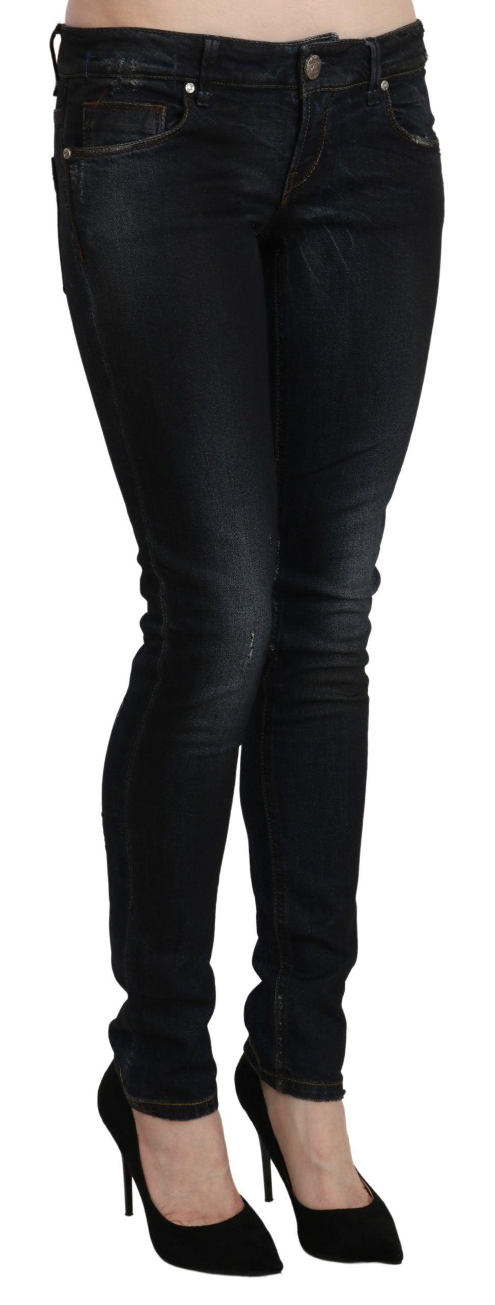 Acht Sleek Black Washed Skinny Jeans - PER.FASHION