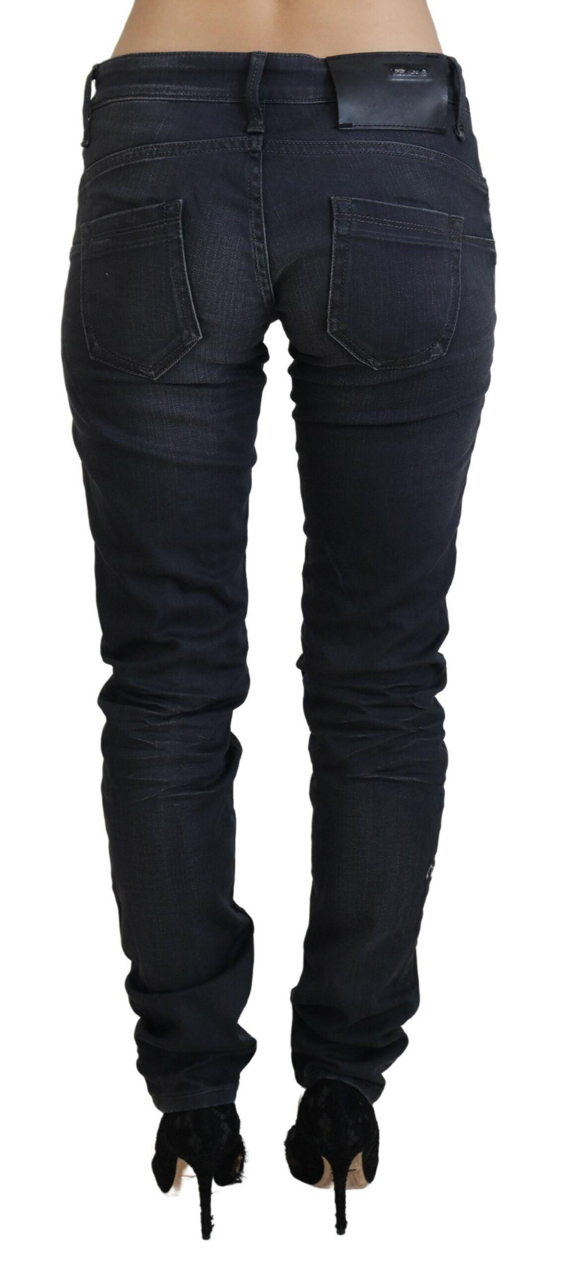 Acht Sleek Black Washed Slim Fit Denim - PER.FASHION