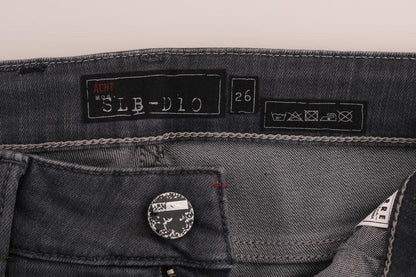Acht Sleek Gray Slim-Fit Designer Jeans - PER.FASHION