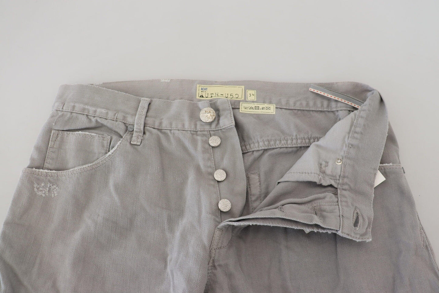 Acht Sleek Regular Denim Gray Jeans - PER.FASHION