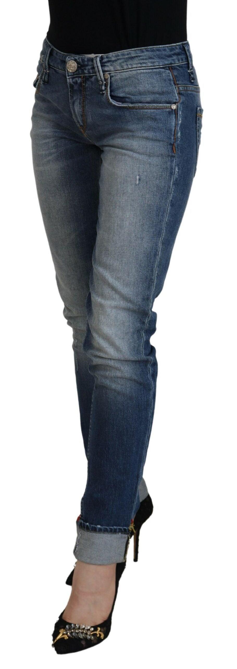 Acht Sleek Skinny Low Waist Denim Jeans - PER.FASHION