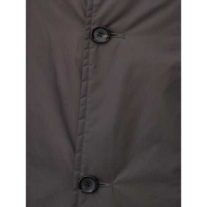 Add Sleek Gray Polyamide Jacket for Men - PER.FASHION