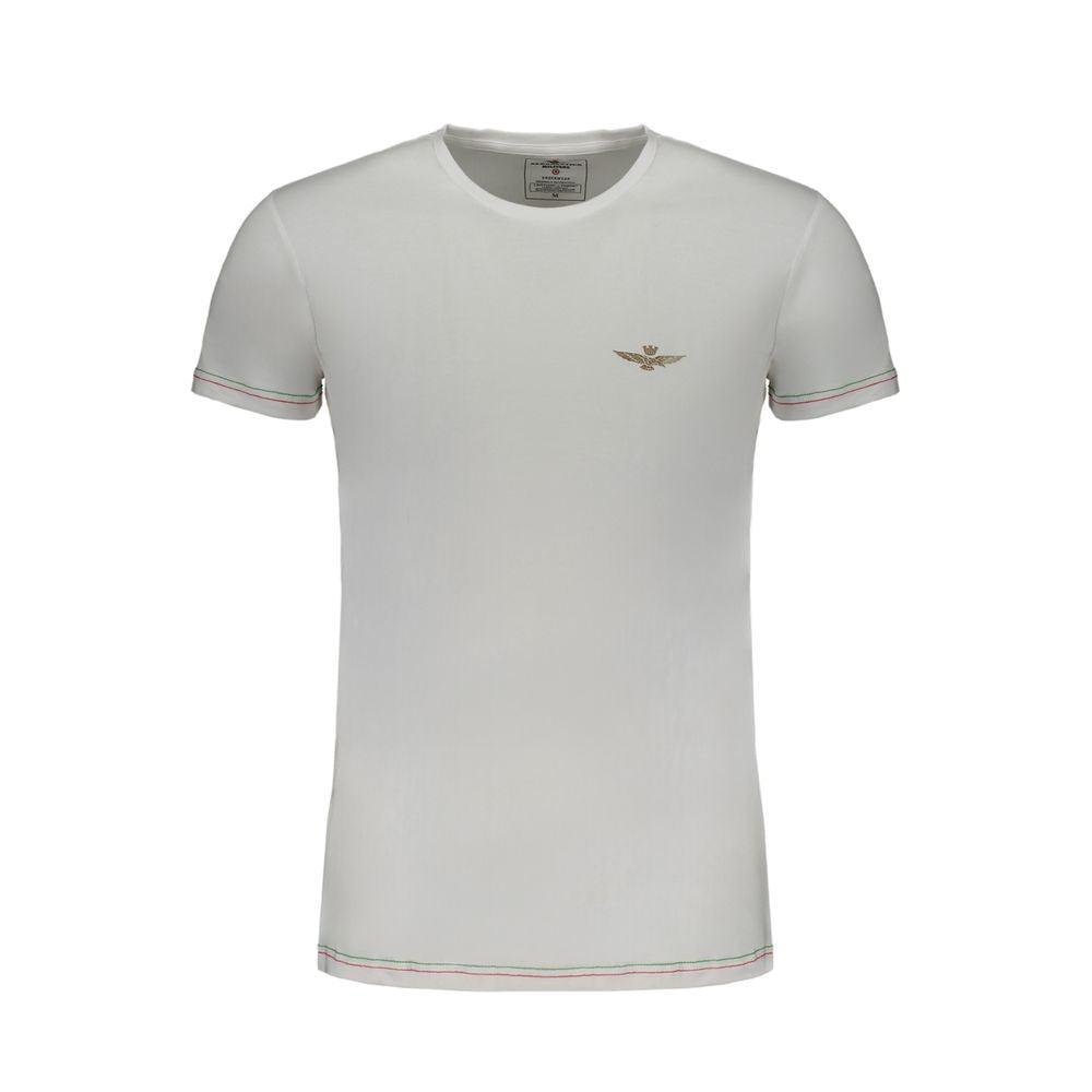 Aeronautica Militare White Cotton T-Shirt - PER.FASHION