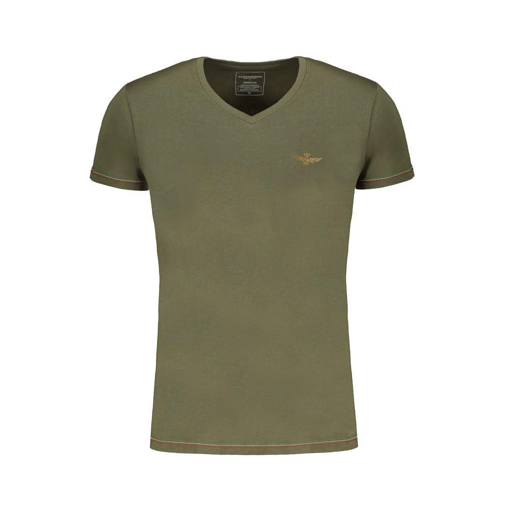 Aeronautica Militare Green Cotton T-Shirt - PER.FASHION