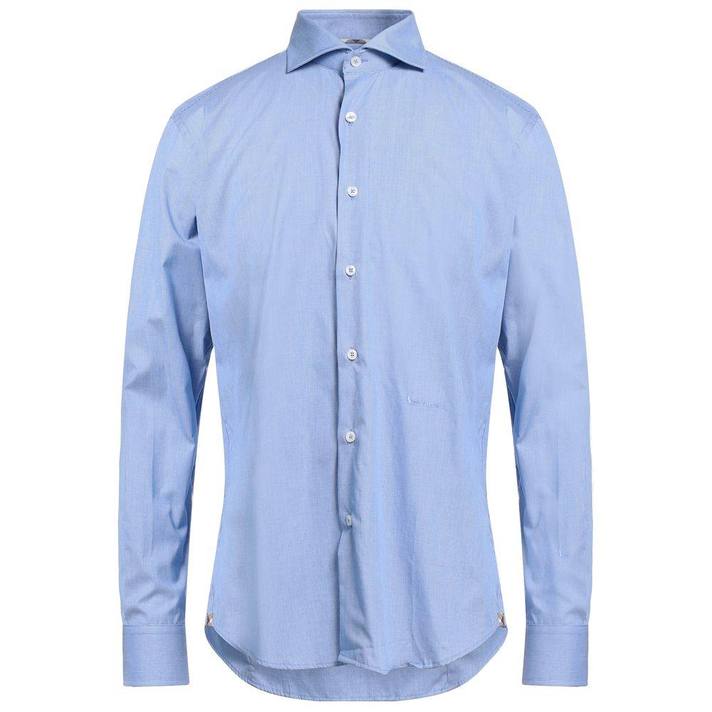 Aquascutum Elegant Light Blue Cotton Shirt - PER.FASHION