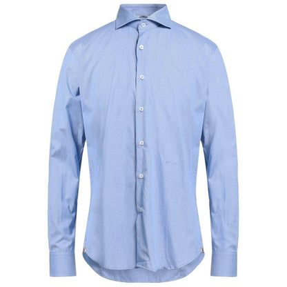Aquascutum Elegant Light Blue Cotton Shirt - PER.FASHION