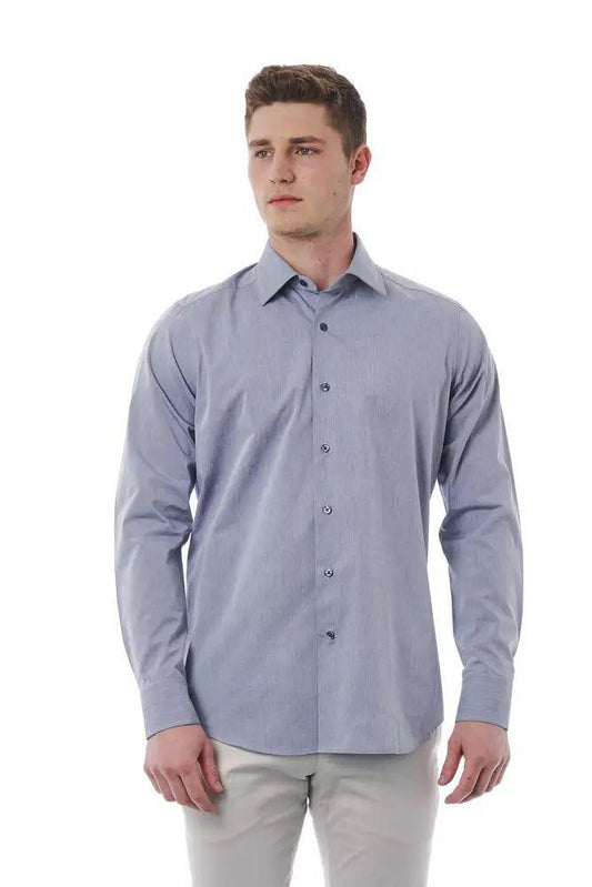 Bagutta Elegant Gray Italian Collar Shirt - PER.FASHION