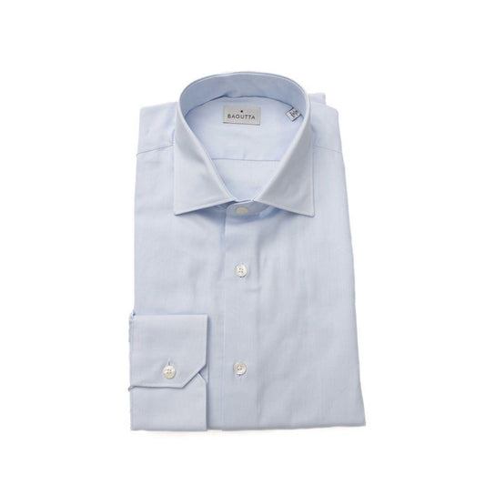 Bagutta Elegant Light Blue Cotton Shirt for Men - PER.FASHION