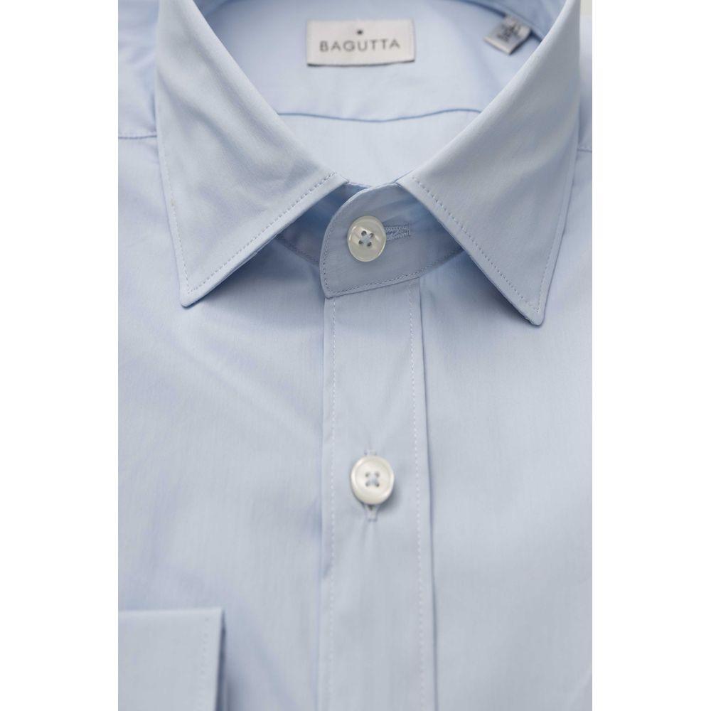 Bagutta Elegant Slim Fit Light Blue Shirt - PER.FASHION