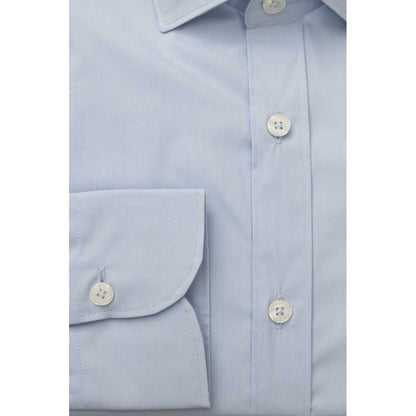 Bagutta Elegant Slim Fit Light Blue Shirt - PER.FASHION