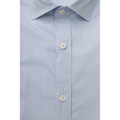 Bagutta Elegant Slim Fit Light Blue Shirt - PER.FASHION