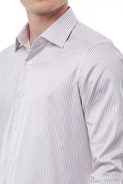 Bagutta Elegant White Italian Collar Shirt - PER.FASHION