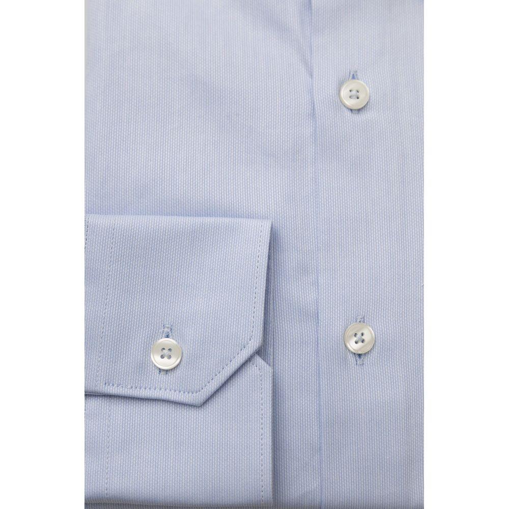 Bagutta Exquisite Light Blue Cotton Shirt - PER.FASHION