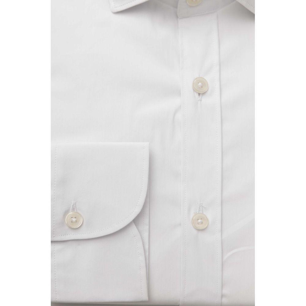 Bagutta Slim Fit French Collar White Shirt - PER.FASHION
