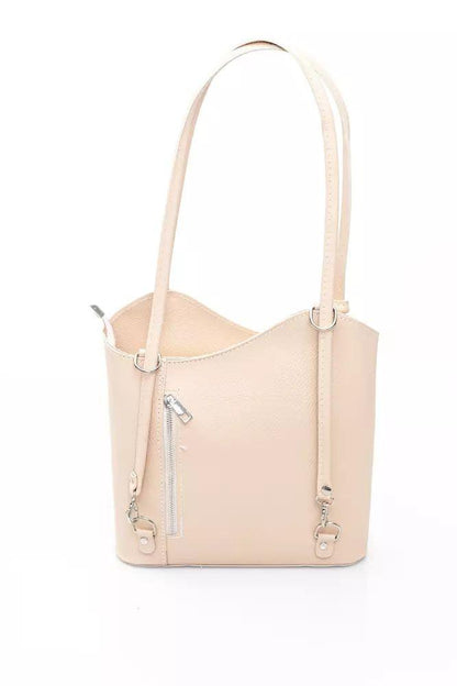 Baldinini Trend Chic Pink Leather Backpack for Sophisticated Style - PER.FASHION